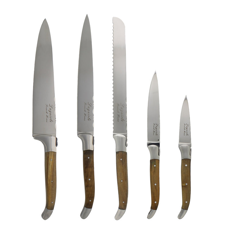 Laguiole 5 Piece Knife Set with Storage