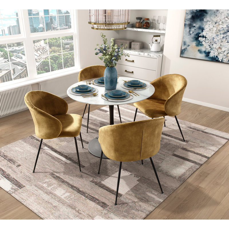 Ensemble de chaises d'appoint en velours 2 pièces, Brun