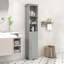 Grande armoire de salle de bain autoportante avec beaucoup de rangement et tablette réglable Elisamuel-417910778