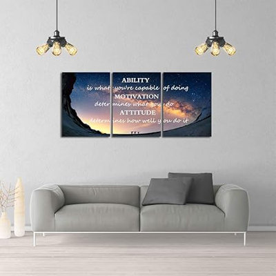 Motivation, citations, art mural sur toile