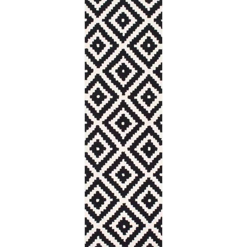 Tapis en laine à motif géométrique pour le salon, la chambre à coucher, la salle à manger et la cuisine Decca, beige / brun