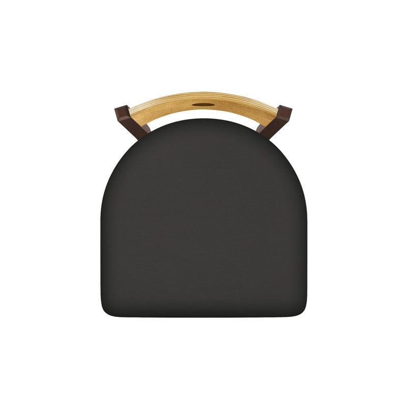 Tabouret pivotant Voltaire, 25, Bronze, Siège en fer Canter / dossier moyen en érable