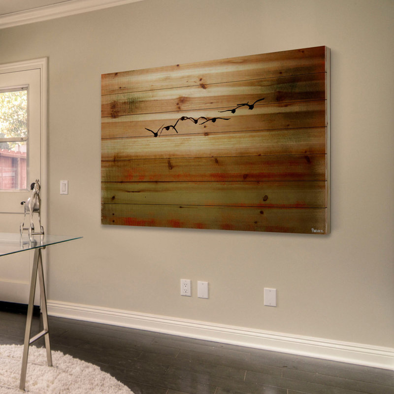 «Sun Flight» par Parvez Taj - photographie sur bois, 24 po x 36 po