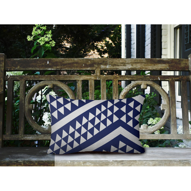 Housse de coussin d'extérieur carré et insert, Bleu marine, 15 po x 15 po