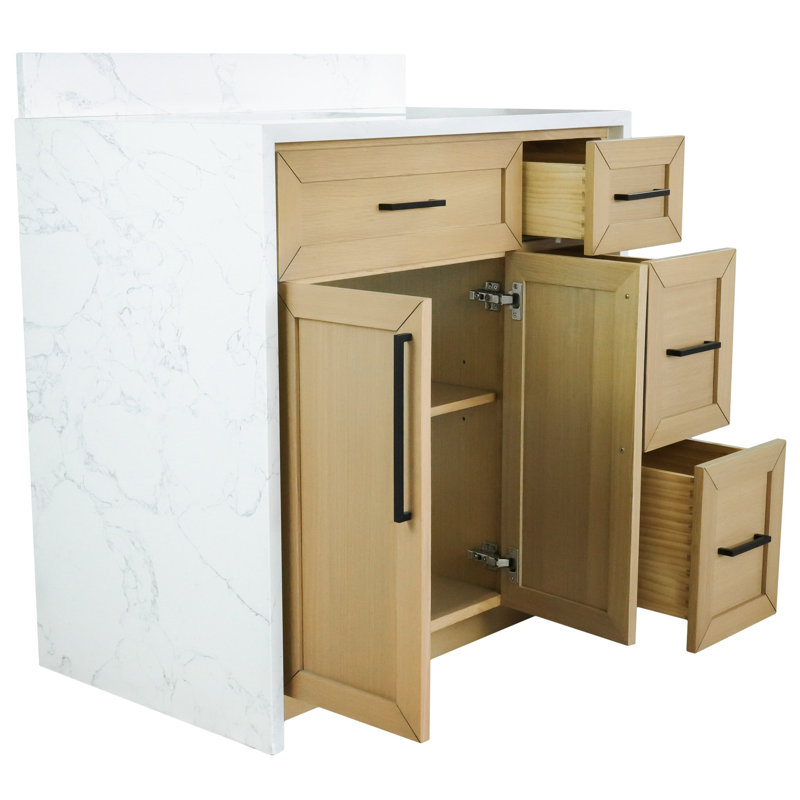 Ensemble de meuble-lavabo simple 36 po Akalya, Blond