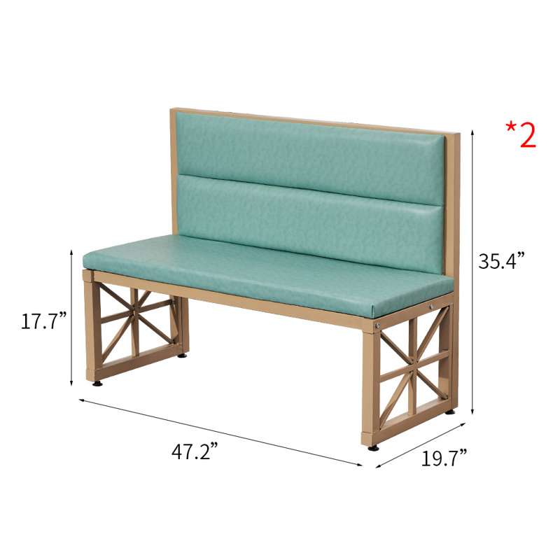 Banc rembourré en similicuir Classic Retro Exquis