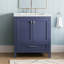 Meuble-lavabo autoportant de 30 pouces avec lavabo, comptoir en marbre d'ingénierie Carrara avec lavabo rectangulaire encastré en céramique, grande porte de rangement à fermeture en douceur-843253878