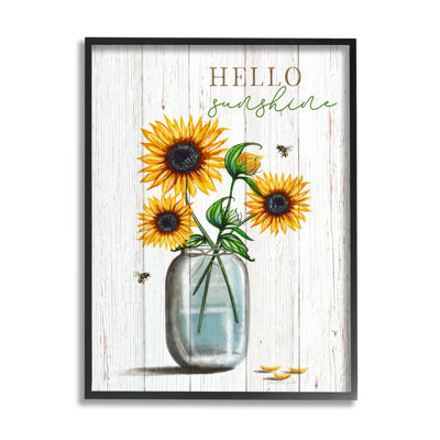 «Hello Sunshine», art mural texturé giclée par Elizabeth Tyndall_aq-497