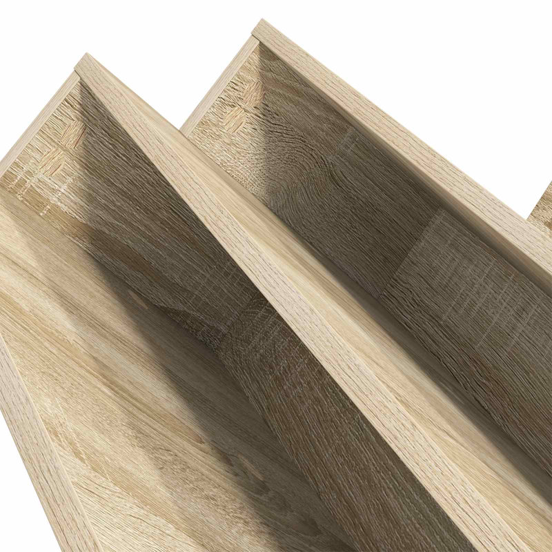 Wood Free Standing Magazine Rack, Beige