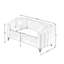 Causeuse en tissu 62,85 po Boucle-1091377975