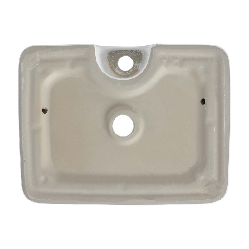 Lavabo de salle de bain rectangulaire en céramique