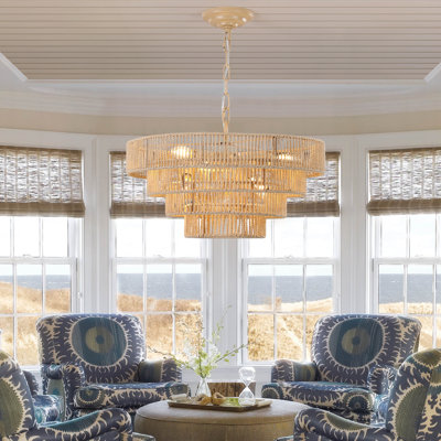 Lustre rond 6 niveaux Farmhouse