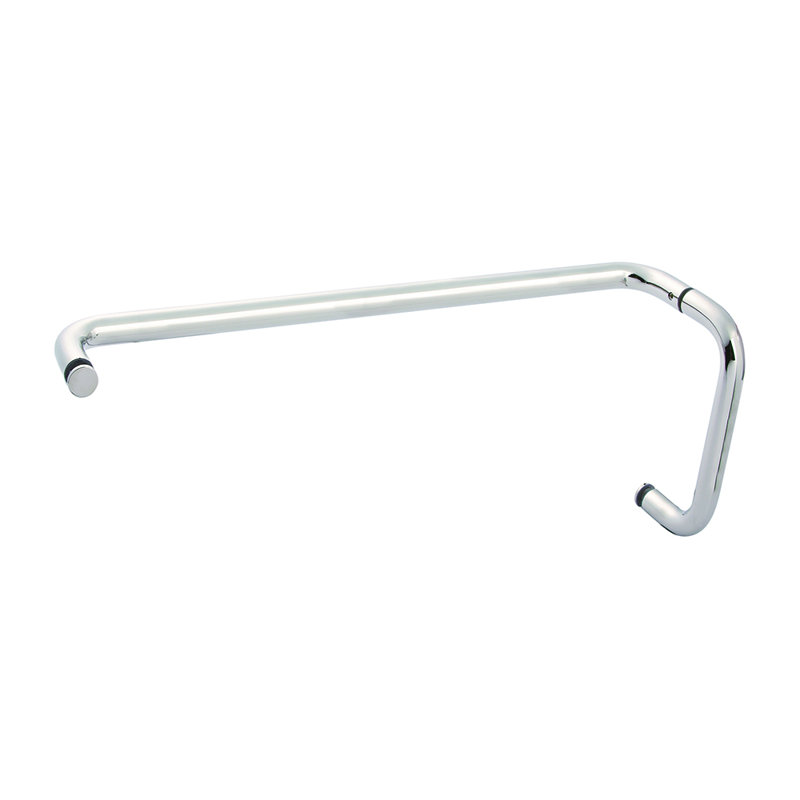 Towel Bar with Shower Door Handle 6" x 18", Chrome