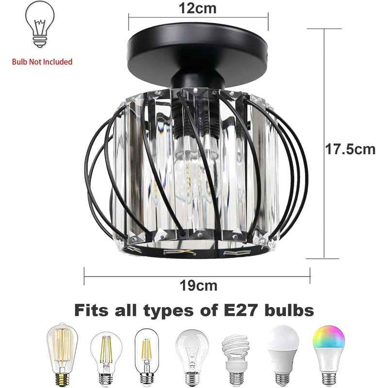 Flush Mount, Black
