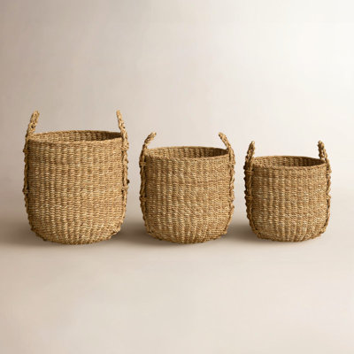 Charton Handmade Seagrass Storage Bin Set