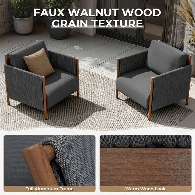Briles Metal 7 Piece Sofa Seating Group With Olefin Cushions