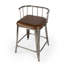 Coriander Iron & Leather 25" Counter Stool