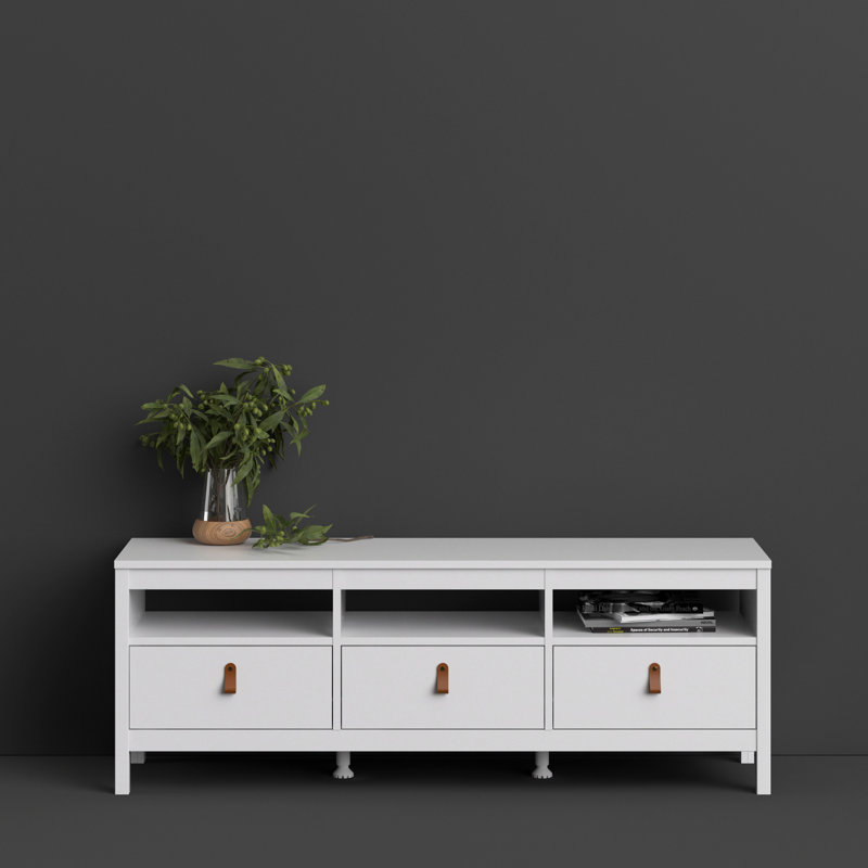 Cynteria Unfinished TV Stand for TVs up to 60", White