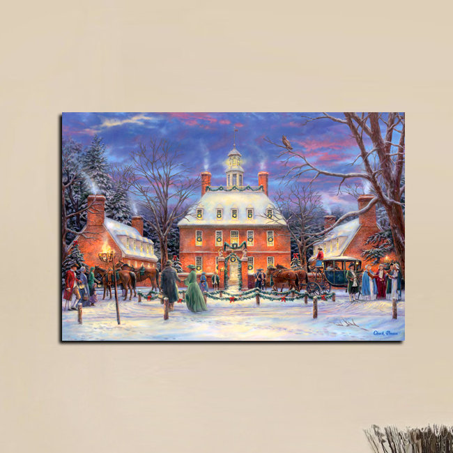 Traditional Pine Wood Wrapped Canvas Landscape Art Print