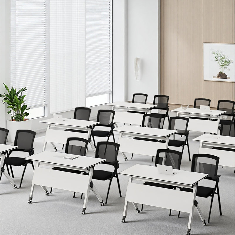 Mobile Folding Conference and Training Table Set, 29.53" H x 70.87" L x 23.62" W