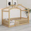 Structure de lit en bois avec clôture-1457319809