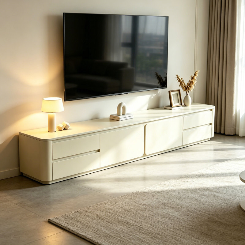 Meuble télé en bois clair