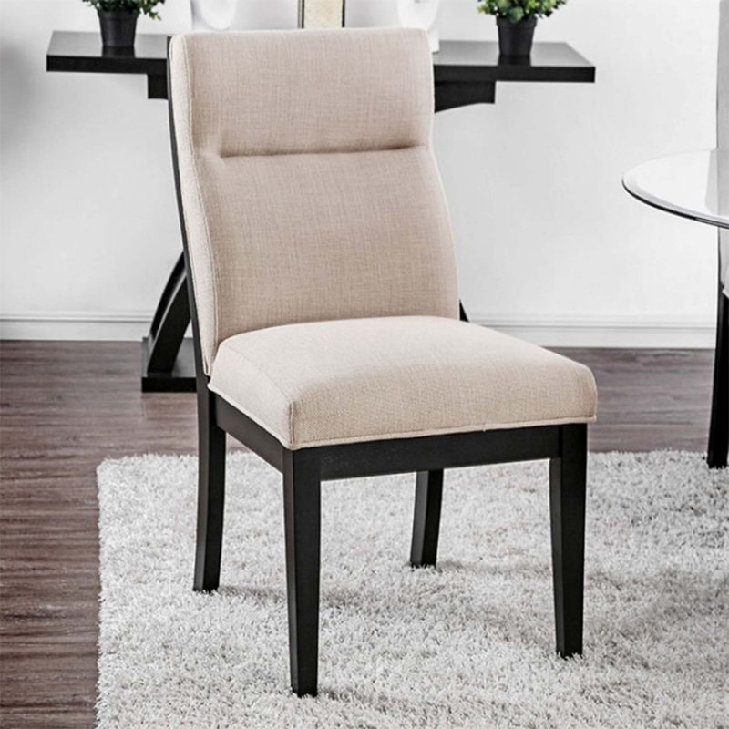Ensemble de 2 chaises de salle à manger rembourrées en tissu