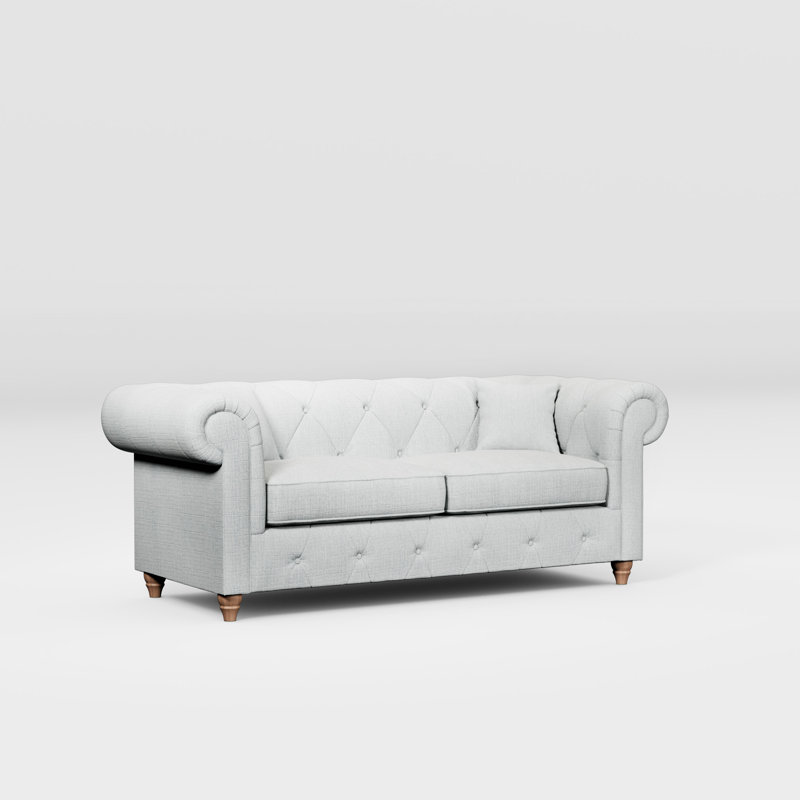 Ellrich 3 Seater Sofa, Walnut, Light Blue