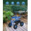 Siège de jardin roulant, tabouret de travail robuste, roues de 10 po, pivotant, réglable, avec plateau à outils, bleu Gentiane-1863274014