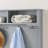 Modern Classic Hall Tree With Shoe Rack Bench And Coat Hooks For Hanging Storage, Entryway Bench With Open Shelves And Shoe Cabinets  GRAY-3327229