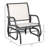 Porch Glider Set Of 2, Metal Frame Swing Glider Chairs With Breathable Mesh Fabric, Curved Armrests And Steel Frame For Garden, Poolside, Backyard, Balcony-629057941