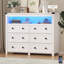 Commode 6 tiroirs avec lumières et prise de courant-1580926841