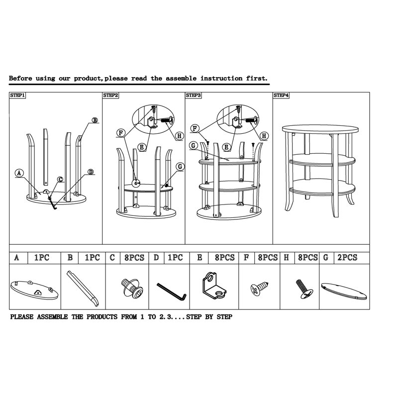 Table de bout avec rangement Calarco