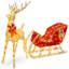 Reindeer Sleigh Yard Lighted Display-1143513359-1143513356