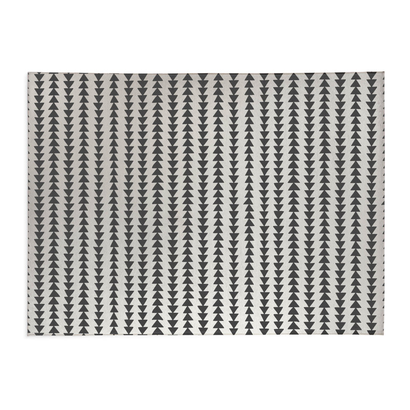 Tribal Arrows Kids Play Mat, Rectangle 4' x 6', Ivory/Charcoal