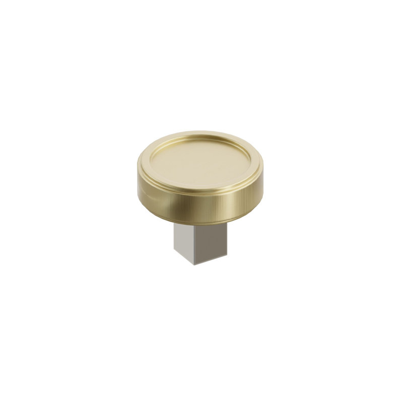 Bouton de garde-robe Emtek, Nickel poli / laiton satiné, 1 3/4"