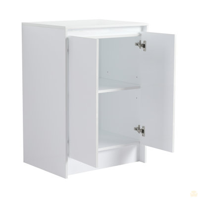 24" Freestanding Bathroom Storage Cabinet, 2-Soft Close Doors