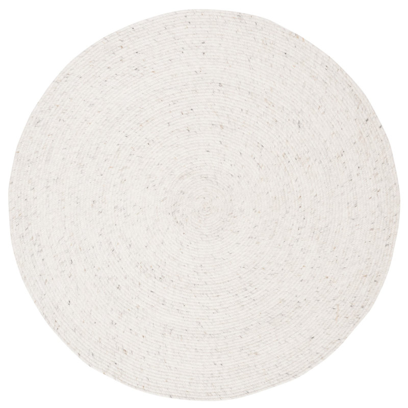 Tapis en laine tissé à la main 0,6 po et 0,4 po Coker, Rond 4 pi