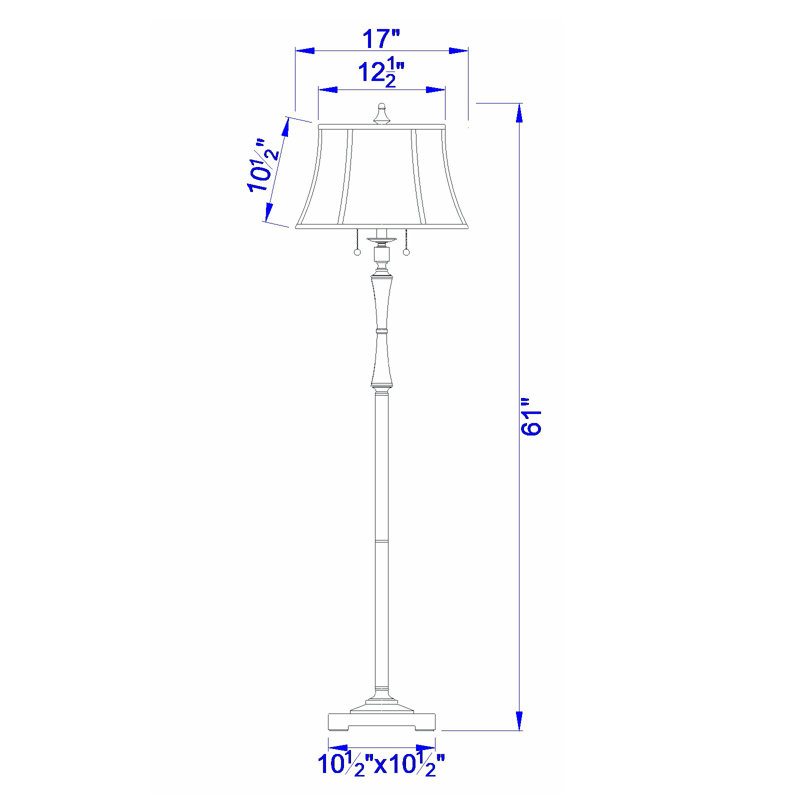 Lampe de plancher 61 po Villagomez