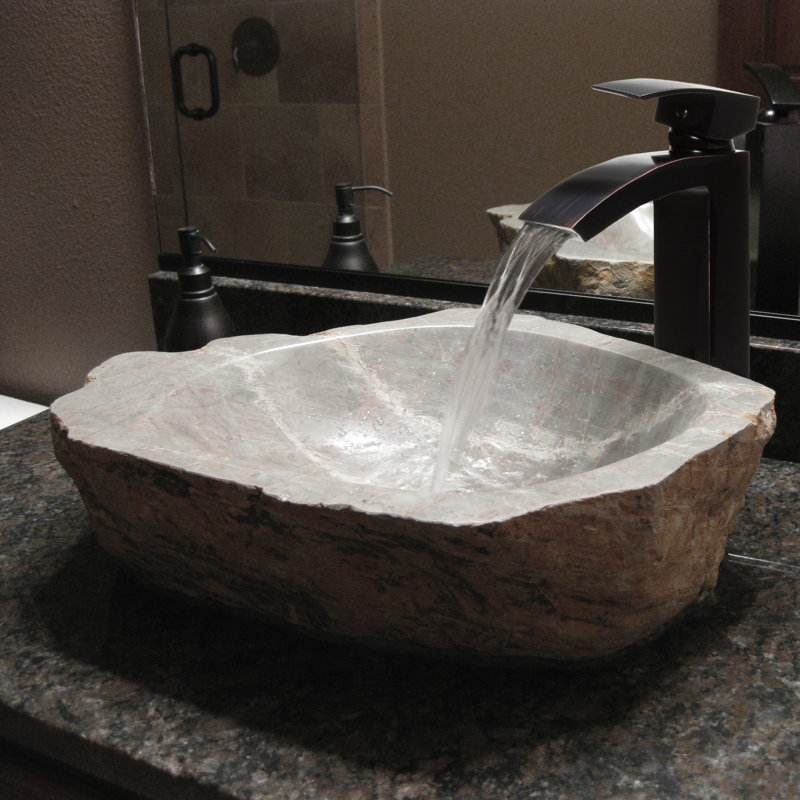 Novatto 17'' Grey Stone Specialty Bathroom Sink