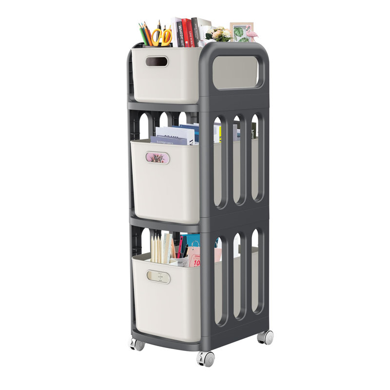 3-Drawer Storage Organizer Rolling Cart