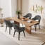 49.5cm H Luxury Fabric Upholstered Dining Chair with Wooden Legs-747943850-759353820