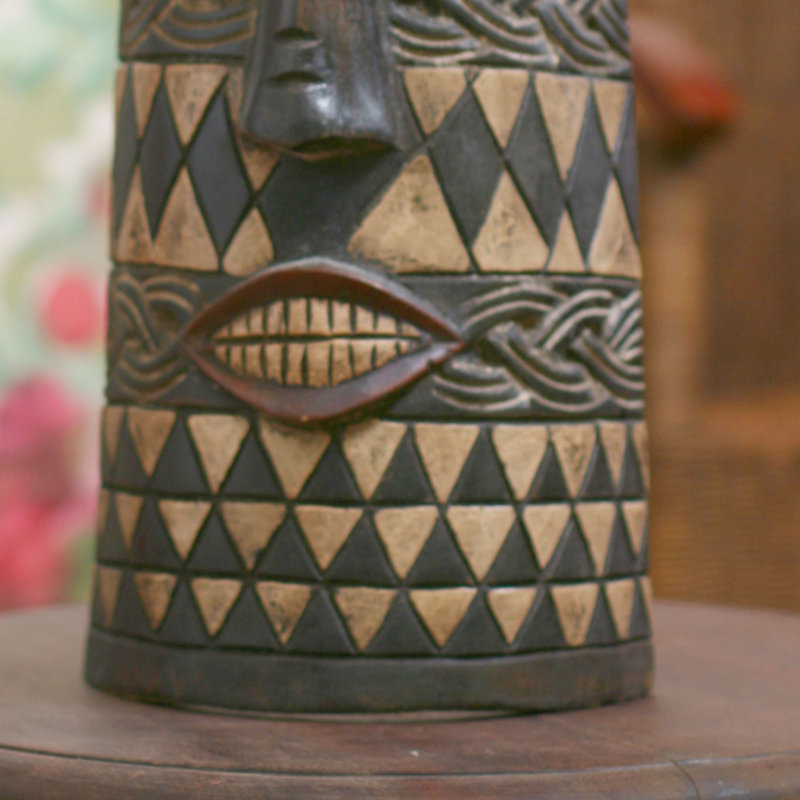 Ghanaian Wood Mask from Africa Statue