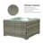 4 Piece Sofa Set With Storage Box Grey