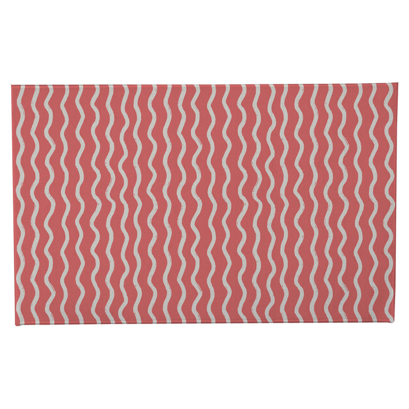 Tapis de toilette rectangulaire absorbant et antidérapant Wiggle Row, Dusty Rose