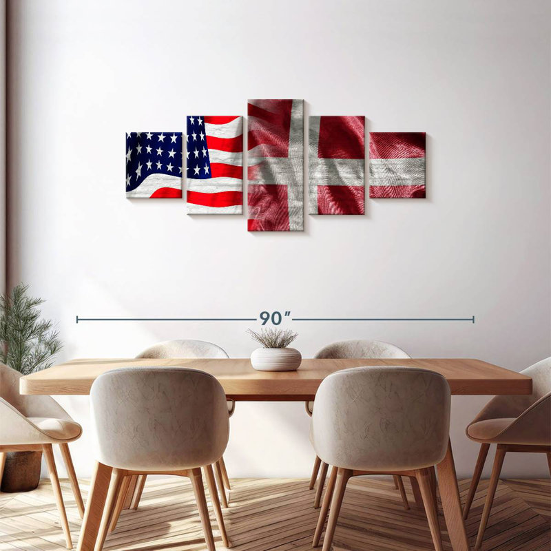 USA And Denmark Colmont, 30" H x 68" W