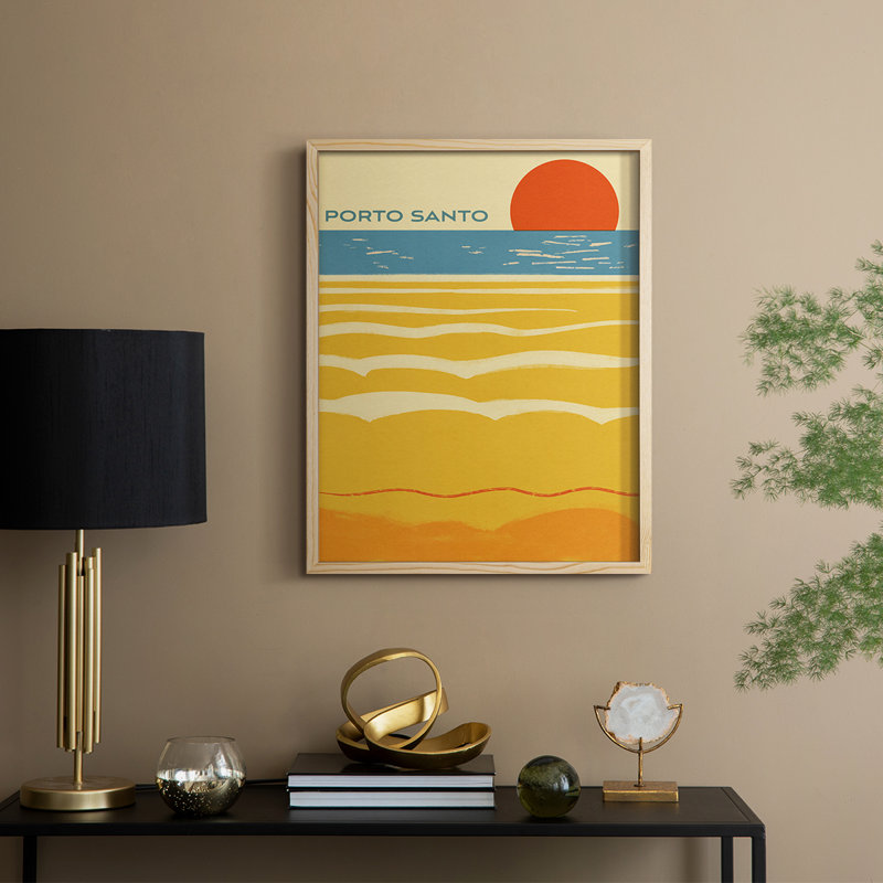 «Summer Abroad I», reproduction encadrée - bois massif, H 11 po x l 9 po