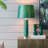 14X14x27" Leather Table Lamp, Assembly Required