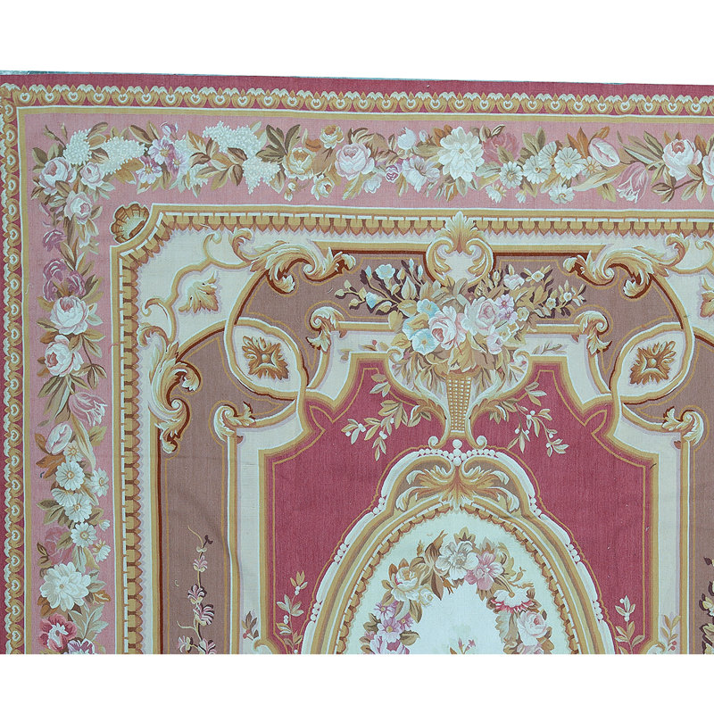 Hand-Knotted High-Quality Rose Area Rug