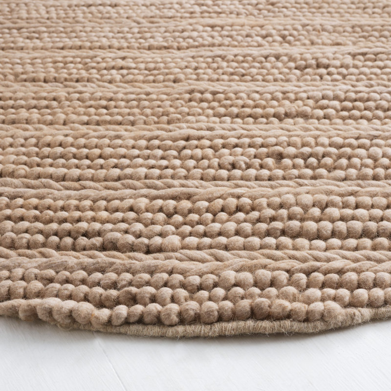 Tapis beige Charvik, Rond 6 pi
